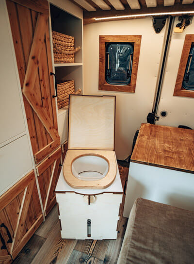 Toilette im Camper Trenntoilette